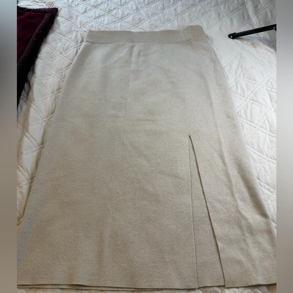 Banana Republic Sparkle Knit Grey Pencil Skirt